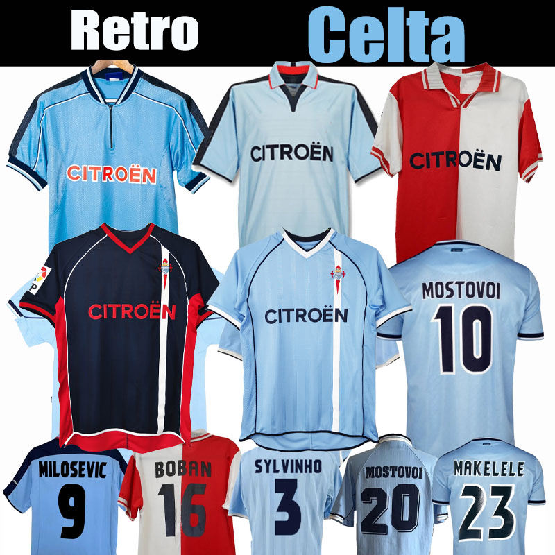 1997 1998 1999 2000 2002 2003 2004 2005 2006 2007 Retro classic celta soccer jerseys de Vigo MOSTOVOI MILOSEVIC MAKELELE football shirts