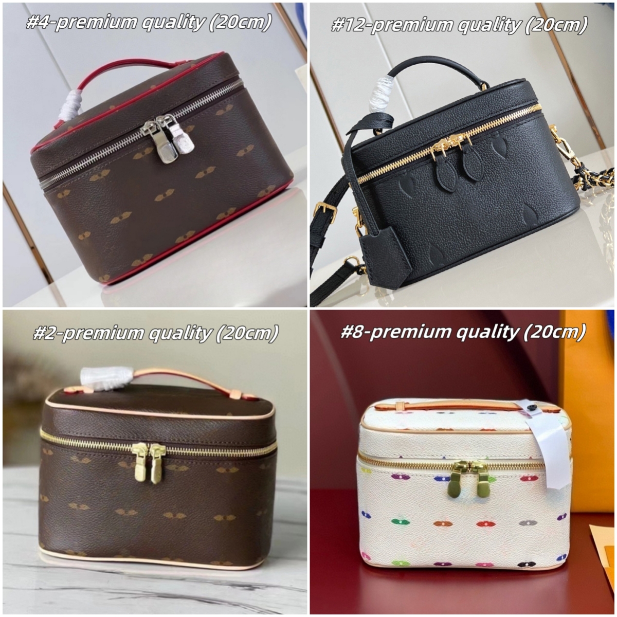 (go off picture not the description) 10A Premium Designer Make-up Bags Zipper Luxury Cosmetic Case 16cm 20cm 24cm Daily Style Festival Gifts 18126