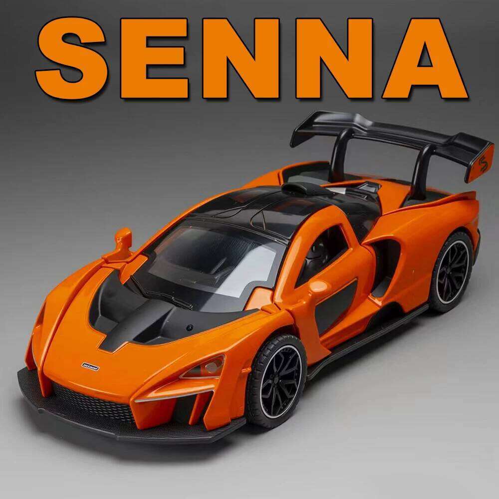 1:32 Senna 765LT Toys Miniature Diecast Alloy Cars Doors Opened Sound Light Pull Back Vehices Models Collection Ornaments Z260307-image-1096575121