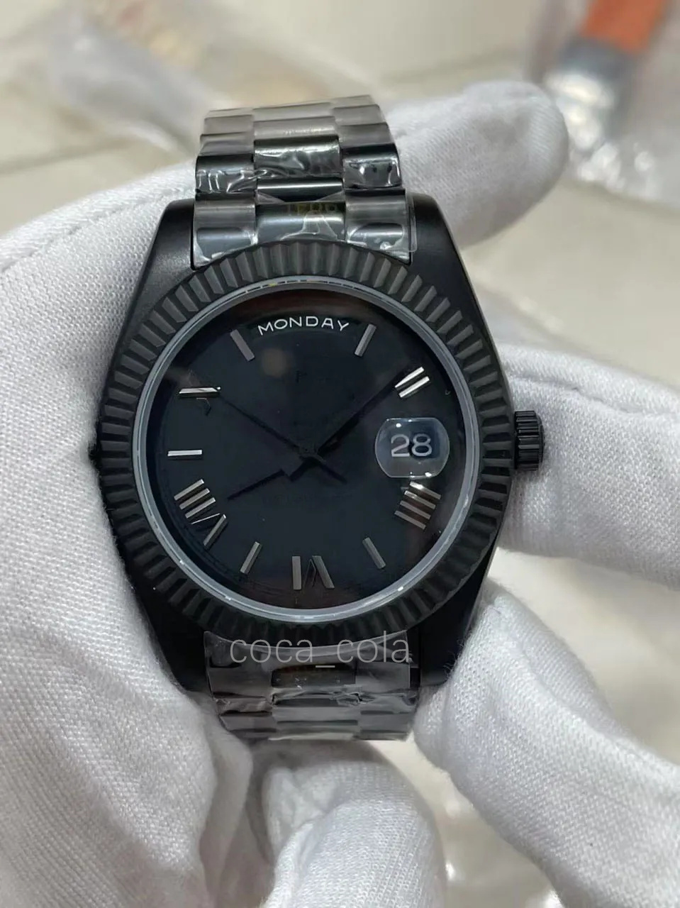 2026 top quality men watches New link Full Black Mens Watch Designer Sapphire President Sapphire 904L Stainless 100M Dive Automatic 3285 mechanical