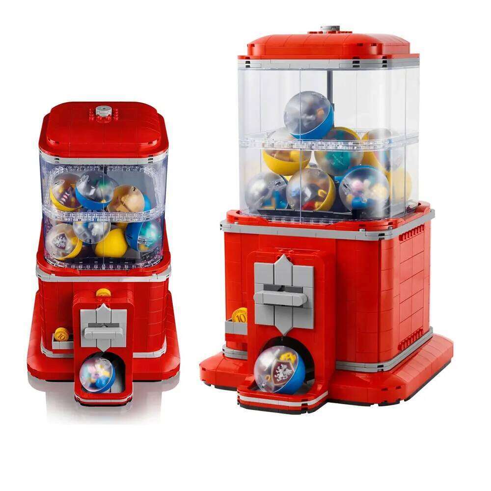 1343PCS Creative Minifigure Vending Machine Building Blocks With 12 Figures MOC Assemble Bricks Toy Gift For Children Kids K260311-image-1097062617
