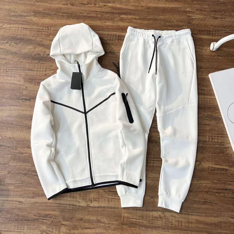 Ensemble veste et pantalon à capuche sport pour hommes - Tenue décontractée en patchwork zippée pour le printemps/automne 70192379