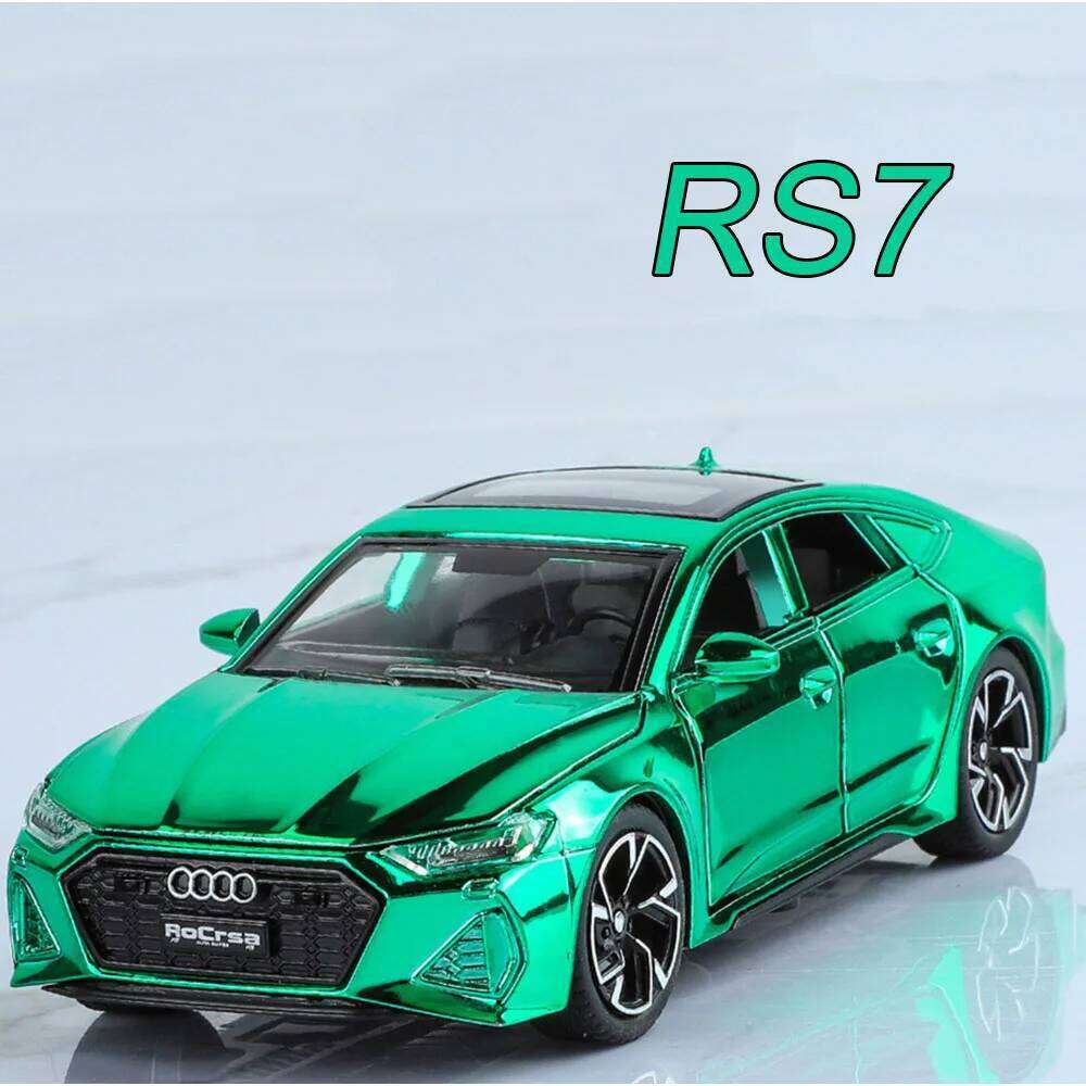 1:32 Scale AUDI RS7 Alloy Toy Cars Diecast Models Light Sound 6 Doors Opened Sports Car Pull Back Vehicles for Children's Toys Z260307-image-1096574750