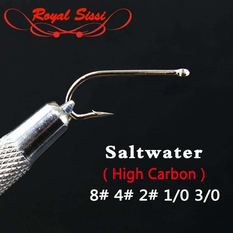 Hot 30PCS/Pack 8#4#2#1/0 3/0 Fly Tying High Carbon Steel material Saltwater hook silver saltwater streamer fly fishing hooks Y260304-image-1096546272