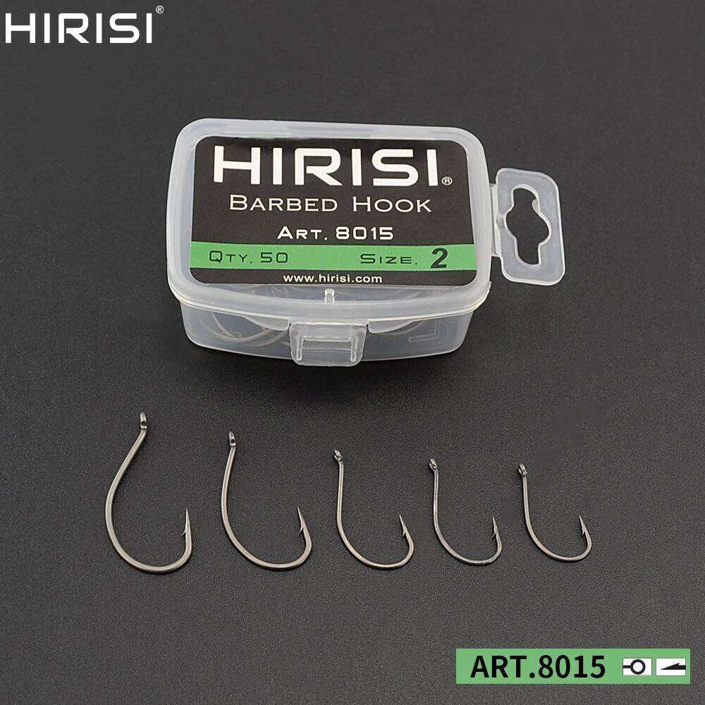 Hirisi 100pcs High Carbon Steel Barbed Fishing 8015 - Corrosion Resistant Coated Hooks with Storage Box Y260304-image-1096546158