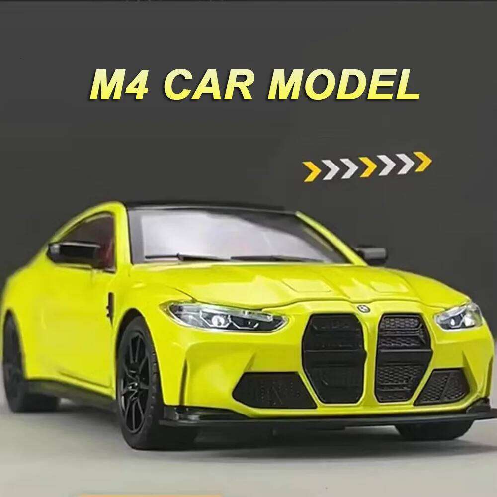 1:24 M4 M3 Miniature Model Toys Diecast Alloy Car with Sound Light Pull Back Doors Opened Front Wheel Steering Vehices Kids Gift Z260307-image-1096577339