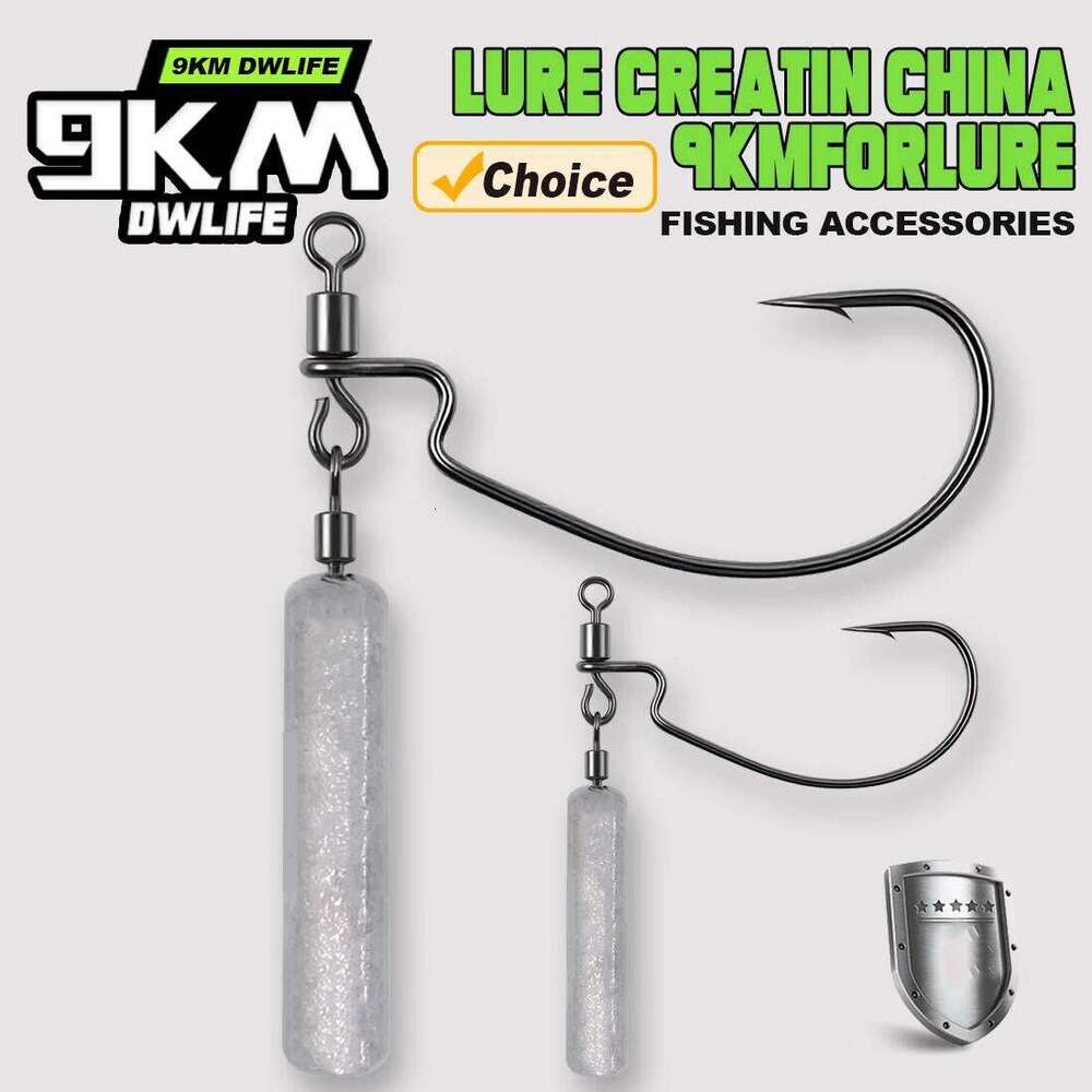 EWG Hook Hooks Drop Shot Rig with Fishing Weight Sinker 5Pcs Bulk Y260304-image-1096547741