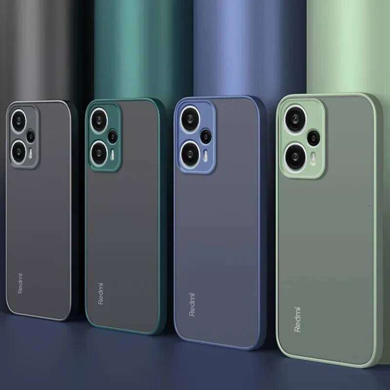 New Hybrid Hard For Note 12 Turbo Cover Poco F5 Matte Silicone Soft Case Coque H260305-image-1096539671