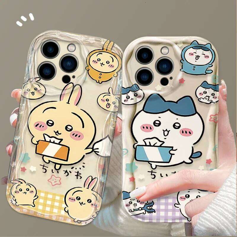 Cute C-Chiikawas Cartoon Phone Case for IPhone 17 16 15 14 13 12 11 Pro Max Plus 17Air 16E XR XS X 7 8 Shockproof Silicone Cover H260305-image-1096559550