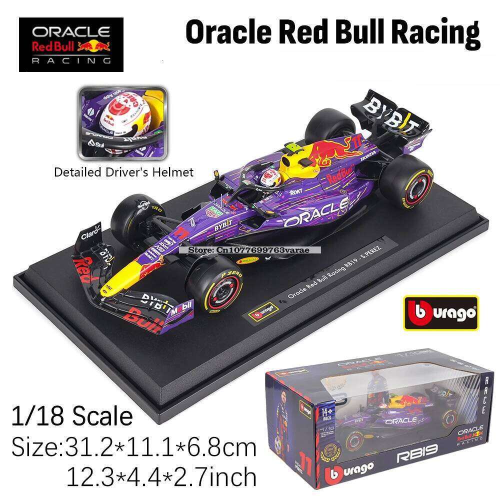 Bburago 1:18 2023 F1 Red Bull Racing RB19 1# Verstappen 11# Perez racing simulation model alloy car toy collection Z260307-image-1096580297