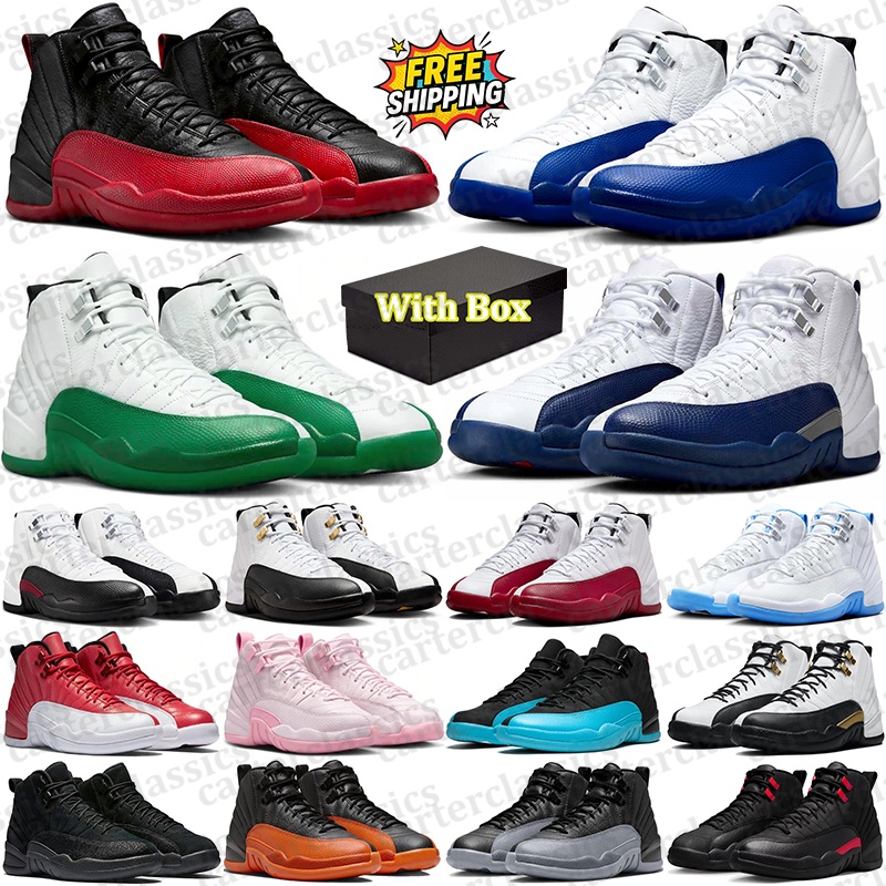 Livraison gratuite avec boîte Designer Basketball 12 12s Chaussures baskets pour Taxi hommes femmes Gamma French Blue formateurs coureurs mode