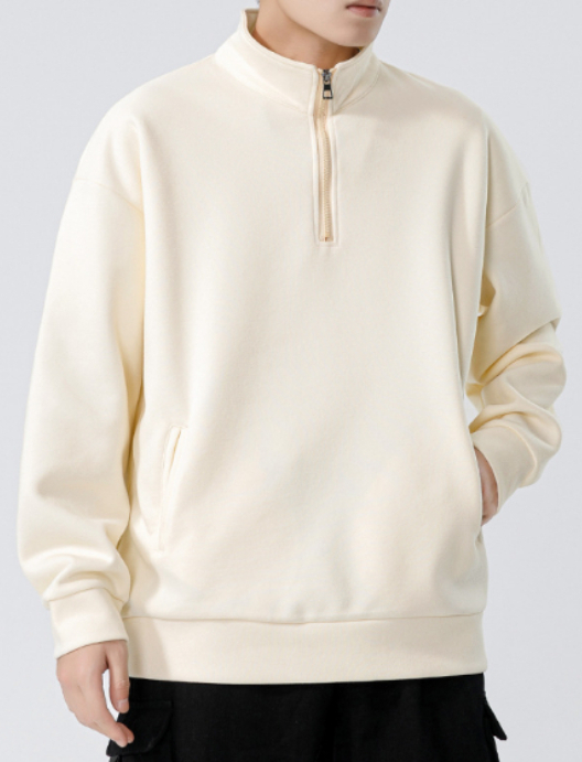 a691 Turtleneck Sweatshirt for Men Autumn and Winter Thickened Loose Trendy Solid