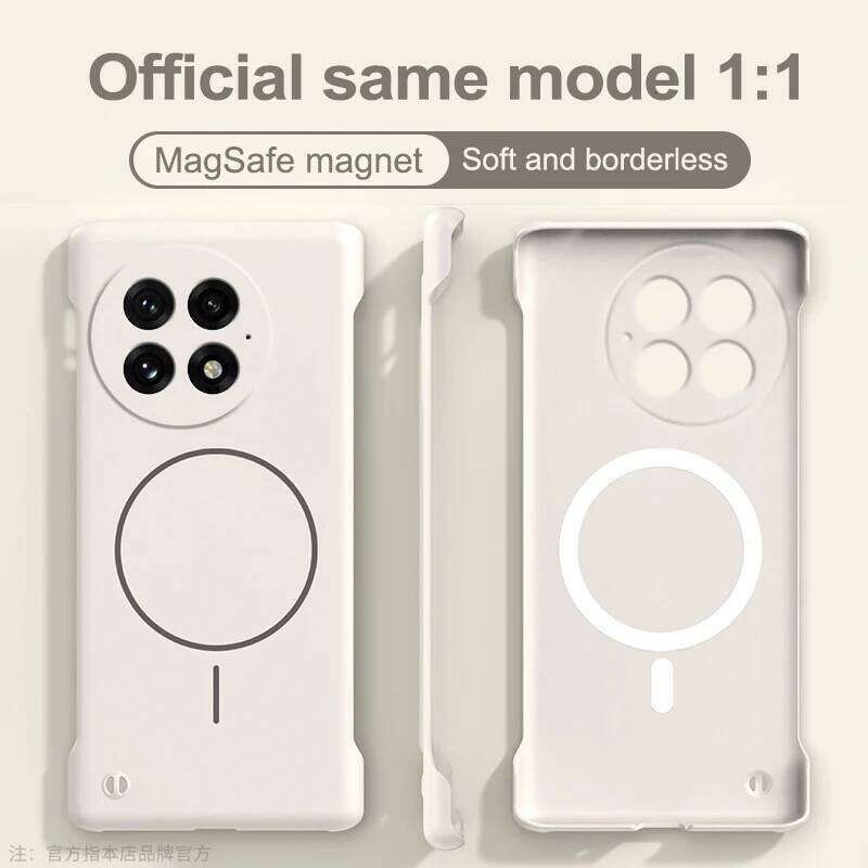 Frameless Magnetic Wireless Charging Phone Case For Oneplus 13 13R 13S 12R Slim Hard Back Cover H260305-image-1096557501