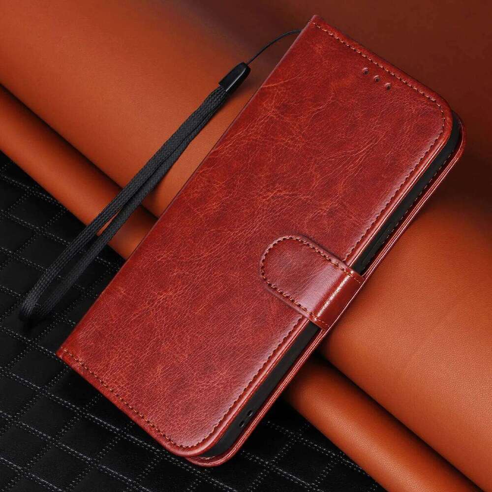 Crystal Flip Phone Case for Iphone16promax15 14Pro Plus 13promax 12mini 11 7 8 X XS XR PU Leather with Card Slots Wallet Cover H260305-image-1096548674