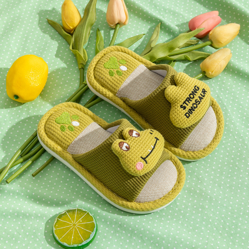 BN05 Chaussures de maison à motifs de lapin de dessin animé adaptées aux enfants : style unisexe respirant adapté à différents climats