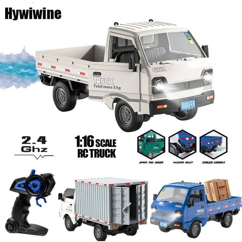 1:16 2.4GHZ Car Simulation Drift Climbing With Spray and LED Lights RC Electric Truck Model Boy's Toys Gifts C260306-image-1096585522