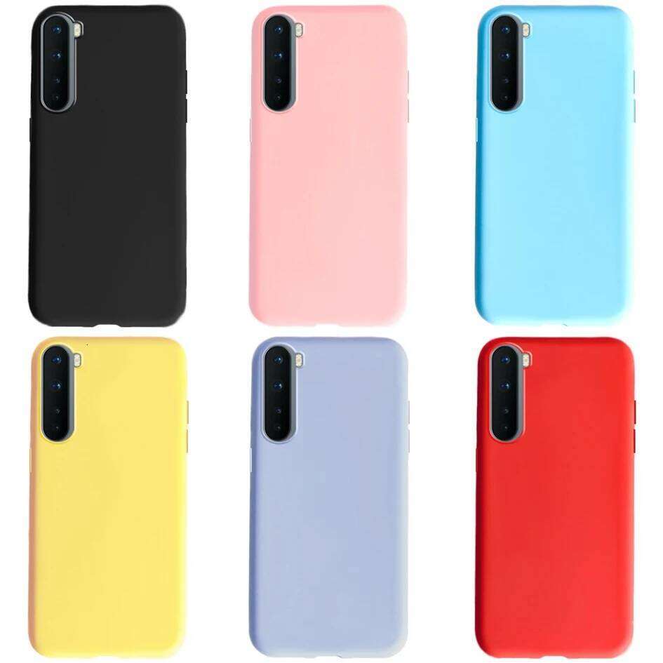 For Oneplus Original Candy Solid Color Silicone Cover for One Plus Nord 5G Case Blue Bumper Phone Funda OnePlus 1+Nord H260305-image-1096576801