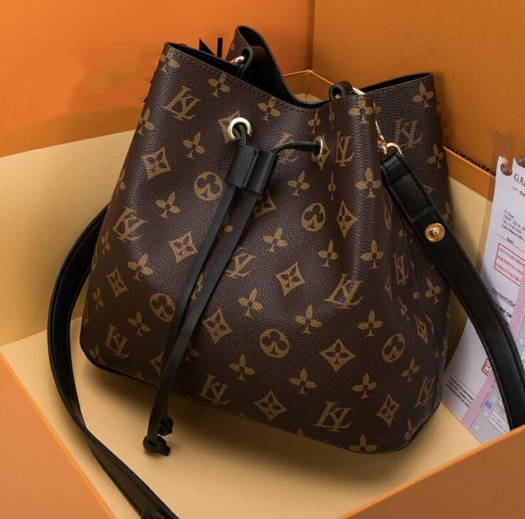 Designer Vintage Women Bucket bags Tote Bag Wallet for Leather Lady Chain Brown flower Crossbody Shoulder Bags Handbag Luxury bag Purse Handbags