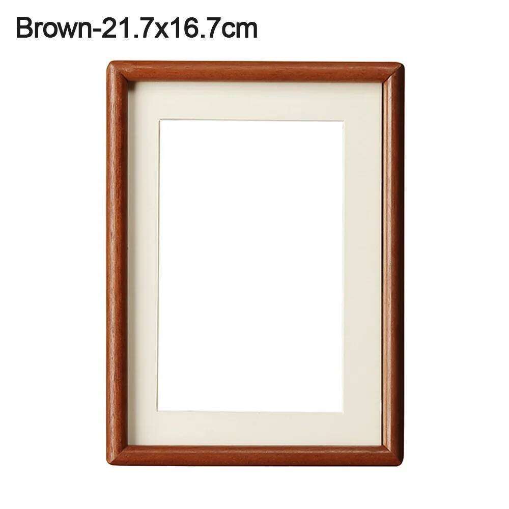 Fashion 6/7/8 Inch Black Walnut Real Wooden Handmade Mortise Tenon Photo Simple Picture Frame H260306-image-1096715660
