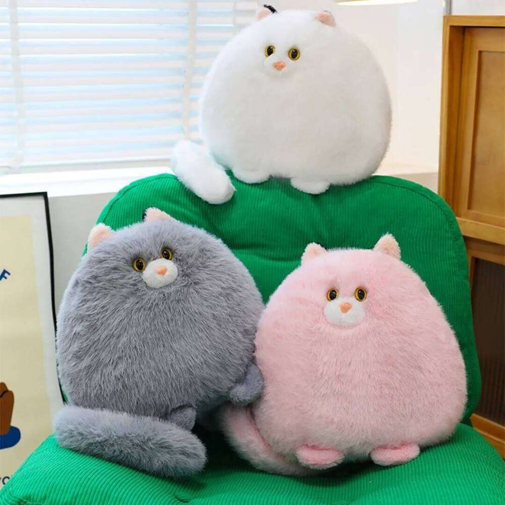 1pc 35cm/13.77in Cute fat plush toy nave doll children girl soothing cat gift W260306-image-1096689681
