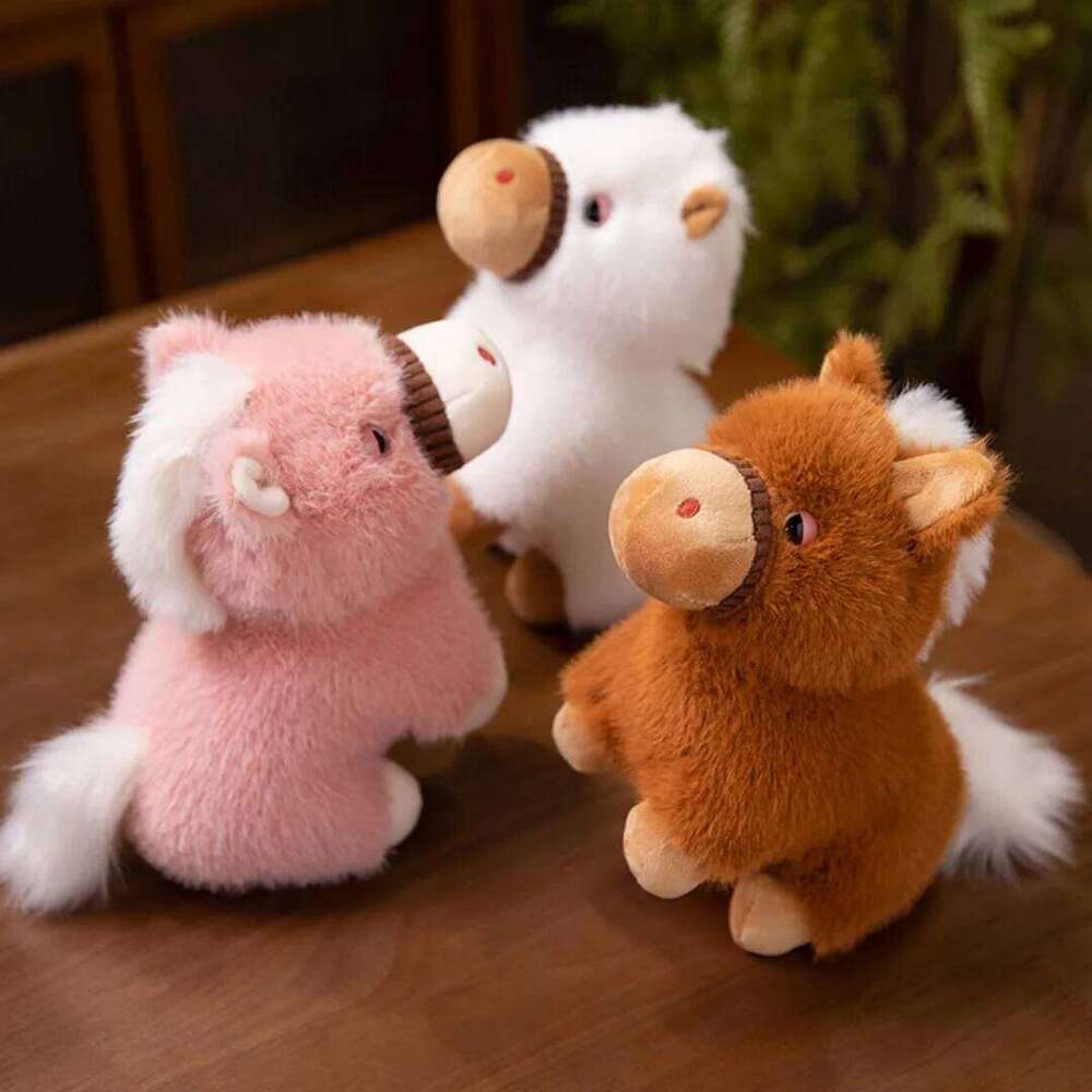 1pcs25cm cute dun pony plush toy child playmate girl companion gift giving comfort doll W260306-image-1096696806