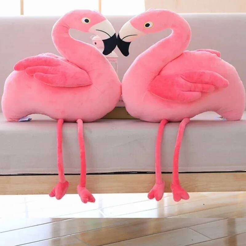 1 pc 25cm 40cm Plush Stuffed Bird Soft Doll Pink Flamingo Kids Toys Wedding Gift High Quality W260306-image-1096687184