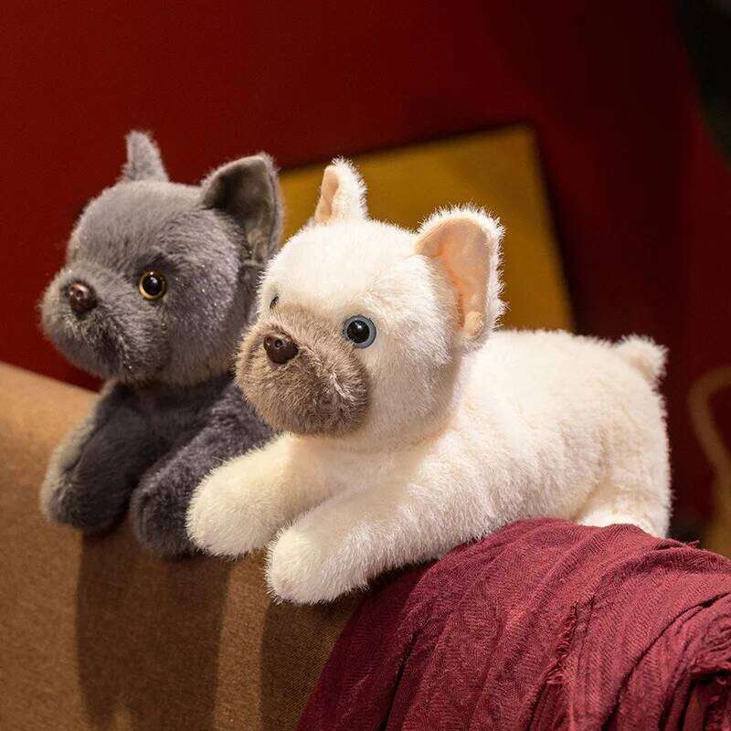 Simulated lying position, pit bull, plush toy cute pet puppy doll, children's companion doll gift W260306-image-1096695507