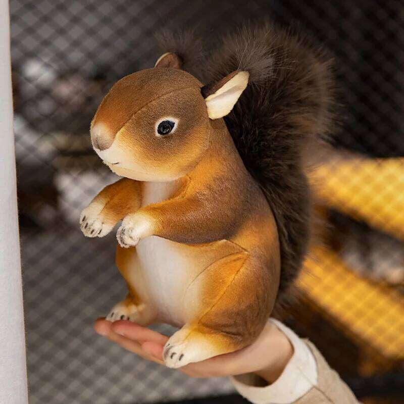 20cm Simulated Plush Toy Cute Stuffed Toys for Squirrel Animal Enthusiasts Kids Birthday Xmas Gifts Decor W260306-image-1096683601