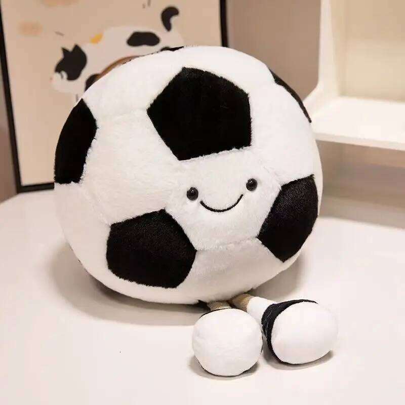 18/25cm Latest Basketball and Football Simulation Stuffed Plush Toy Cartoon Anime Cute Gift for Children Fun Doll W260306-image-1096685655