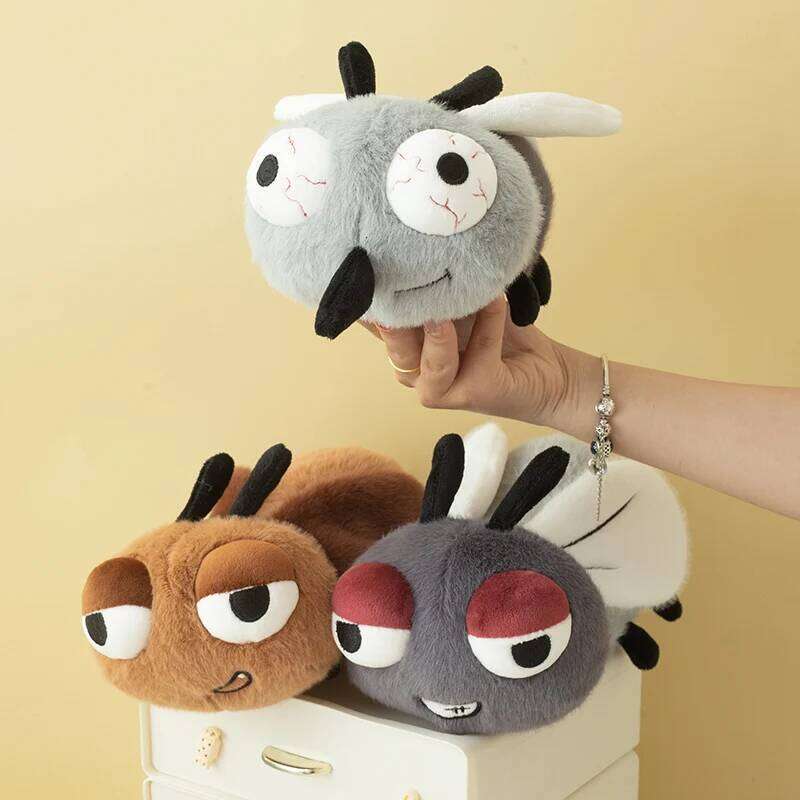 22cm Cute Stuffed Mosquito Plush Doll Fly Summer Annoying Insect Cockroach Creative Gift Kids Party Game Props Halloween Decor W260306-image-1096683579