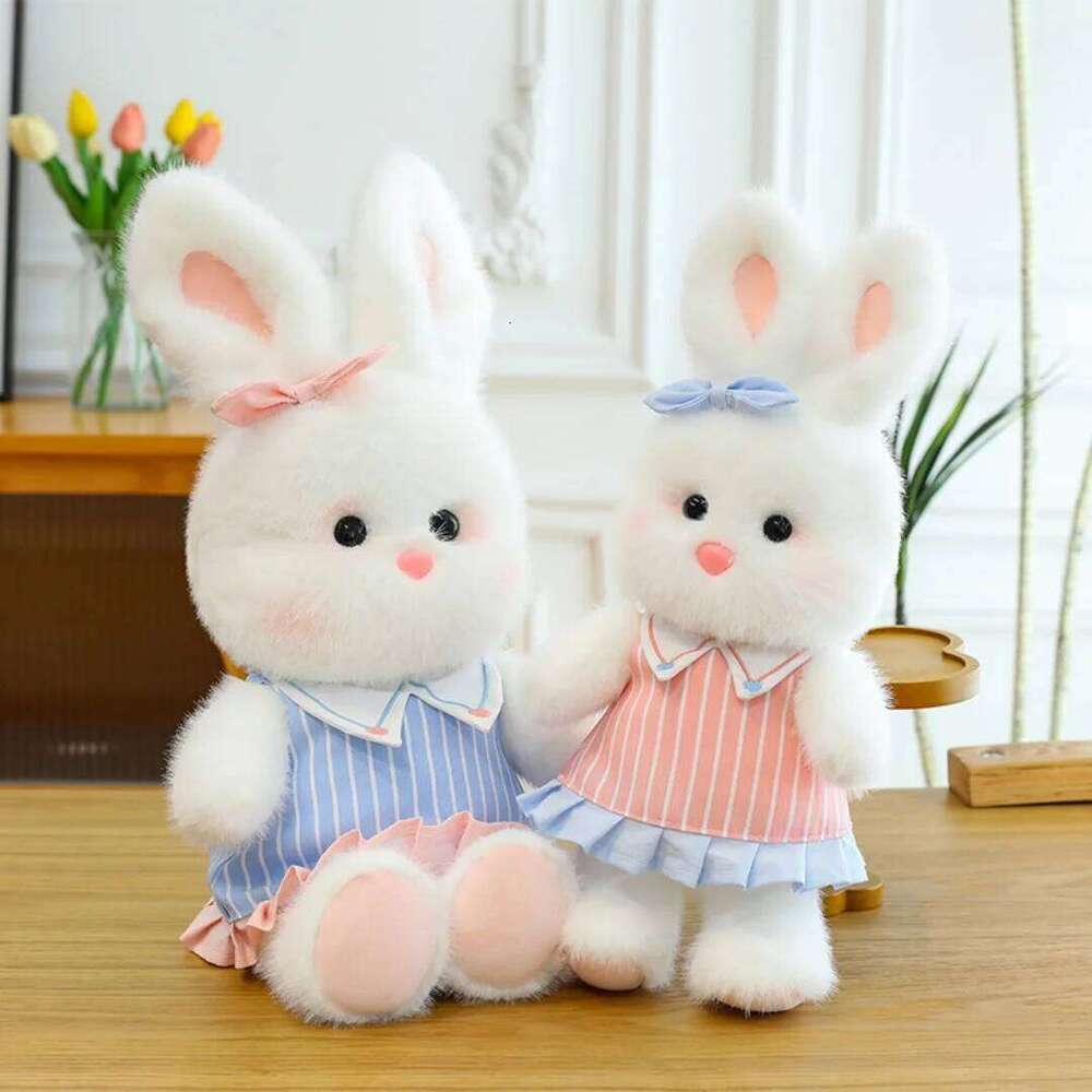 1pc 35cm/13.77in New Fashion Nini Rabbit Plush Toy Cute Bunny Ragdoll Pillow Doll Kids Gifts W260306-image-1096689097