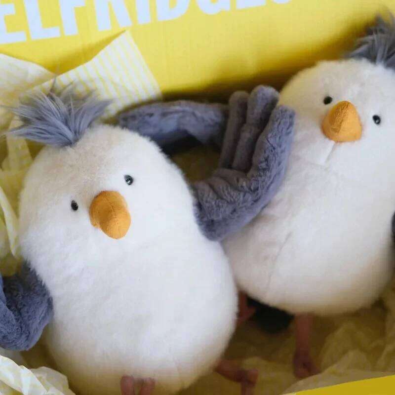 Cute Plushie Seagull High Quality Anime Sea Mew Bird Plush Toys Cartoon Animals Simulation Stuffed Doll Kawaii Pillow Kids Gift W260306-image-1096685313