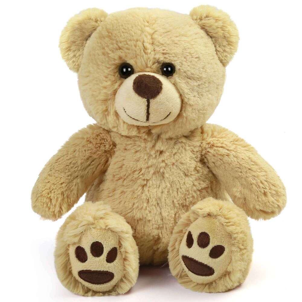 8'' Stuffed Animals Brown Teddy Bear Toy, Soft Plush Gifts for Kids Toddlers on Baby Shower Christmas Gift W260306-image-1096685771