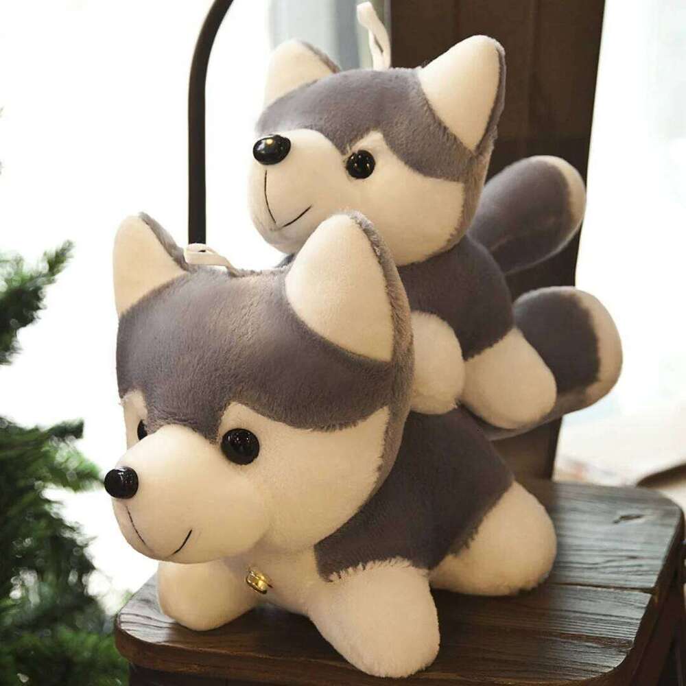 1pc 25cm/9.84in Husky plush toy cute imitation dog doll ragdoll pillow for children gifts W260306-image-1096690412