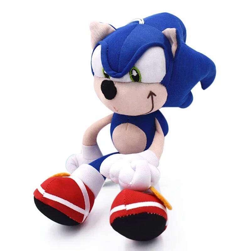 Hot Selling 30cm Shadow Blue Animated Toy Sonic Children's Soft Plush Hedgehog Doll Pp Cotton Kids Birthday Gift W260306-image-1096686154