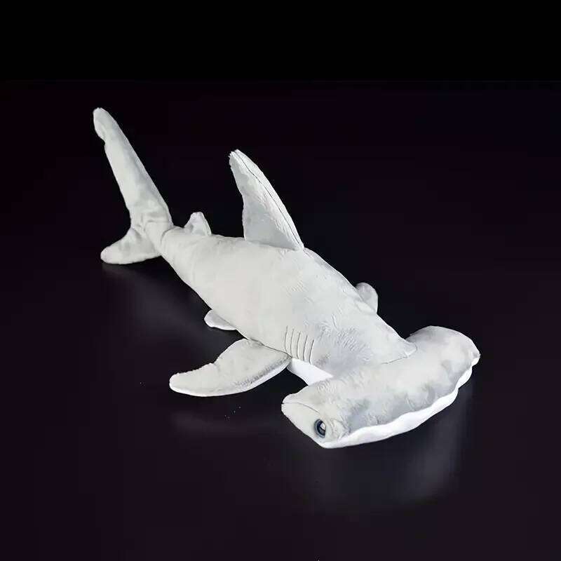 Cute Plush Doll Soft Gray Shark with White Belly Huggable Cuddly Pillow for Boys&Girls Birthday Christmas Gifts Home Decor W260306-image-1096687534