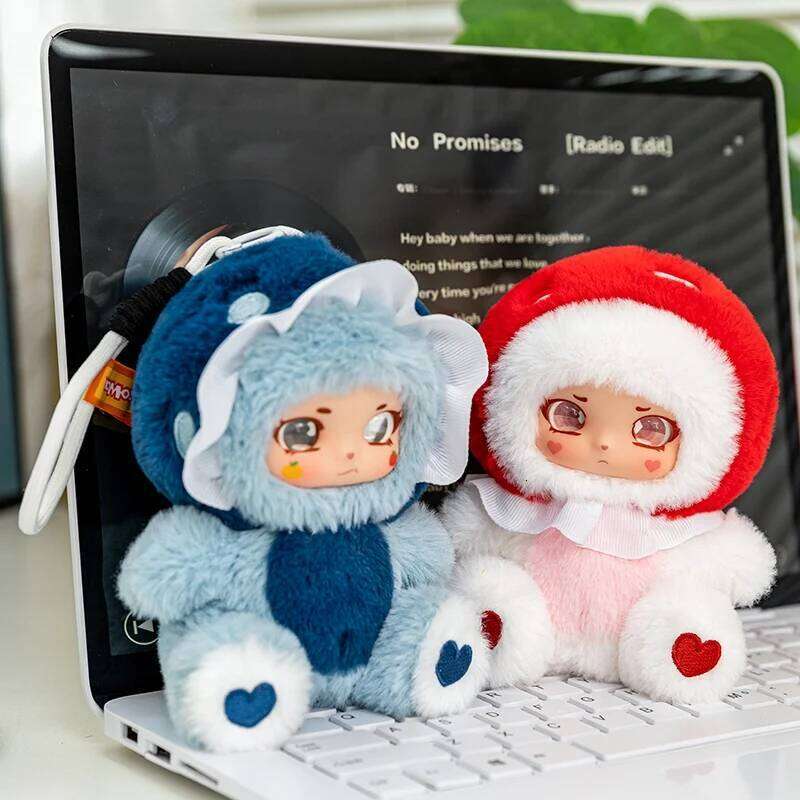 14cm Mushroom Girl Vinyl Plush Toys Cute Fungi Fairy Stuffed Doll Soft Kawaii Forest Toy for Kids Creative Gifts Bag Pendant W260306-image-1096689368