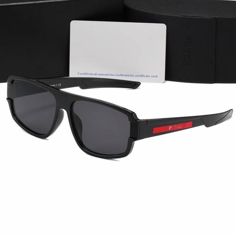 Lunettes de soleil de luxe pour hommes et femmes, verres carrés de mode, avec boîte d'origine