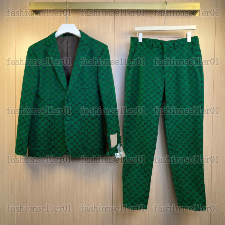 designer Mens Blazers pants Suits double letter classical green collaboration Western clothing Blazer autumn luxury coat slim fit jacquard womens dr