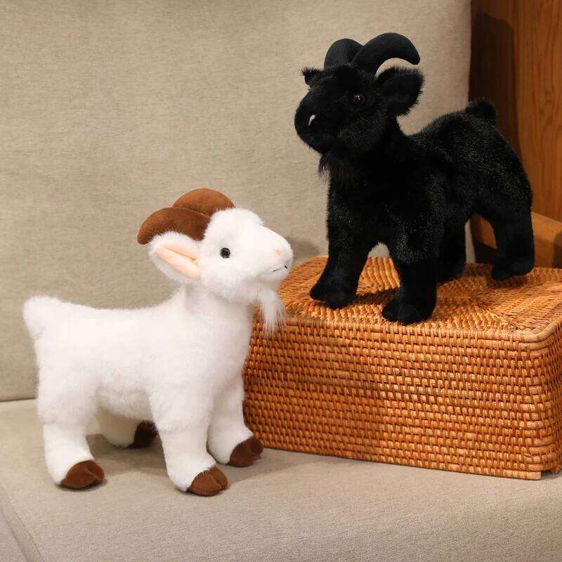 30cm Realistic Goat Plush Toy - Soft Stuffed Goat, Cuddly Farm Animal Gift for Kids, Boys, Girls Easter/Christmas Gifts W260306-image-1096687385