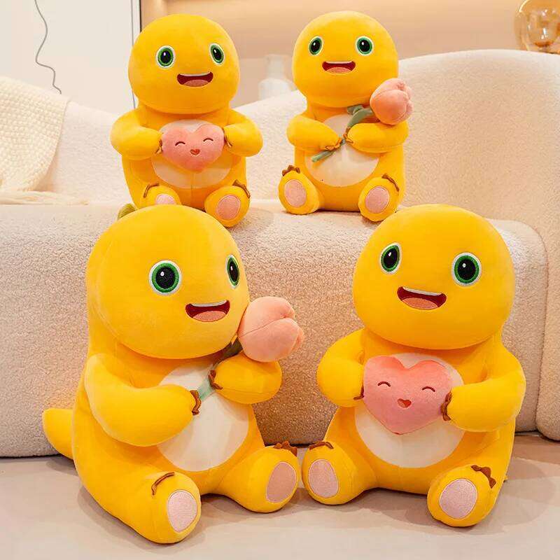 35/45 Milk Dragon Hold Heart Tulip Plush Toys Kawaii Soft NaiLong Stuffed Dolls Girls Boys Birthday Christmas Day Gift W260306-image-1096692595