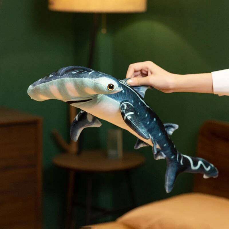 Cute Hammerhead Animal Stuffed Plush Toy Simulated Hammer Shark for Ocean Enthusiasts Halloween Christmas Decor W260306-image-1096693444