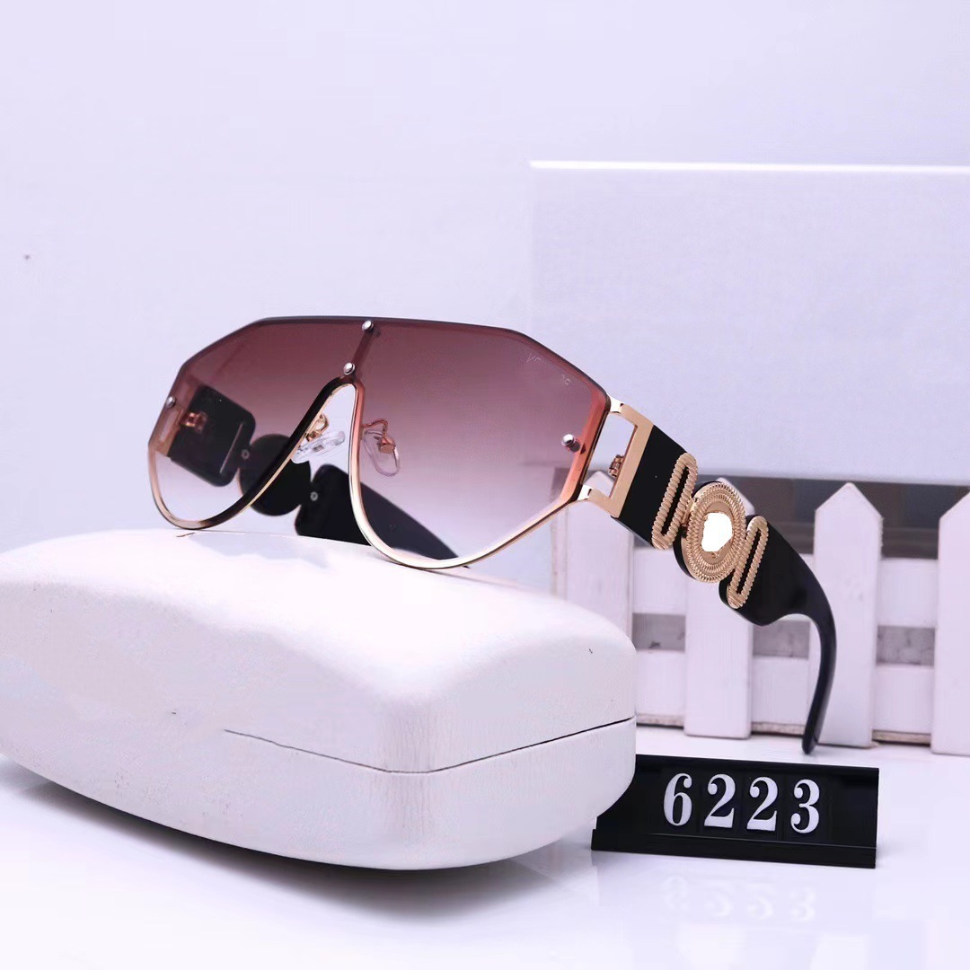 2026 New Fashionable One Piece Personalized Trendy Sunglasses Modern Retro Integrated Sunglasses Star Same Style Sunglasses