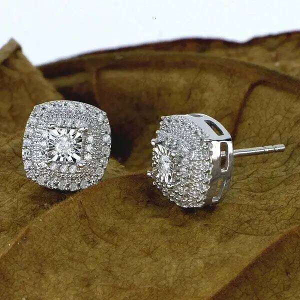 Female 925 Sterling SIlver Square Cut White Zircon Earrings for Women Jewelry Gift Pendientes Fashion Statement H260309-image-1096883313