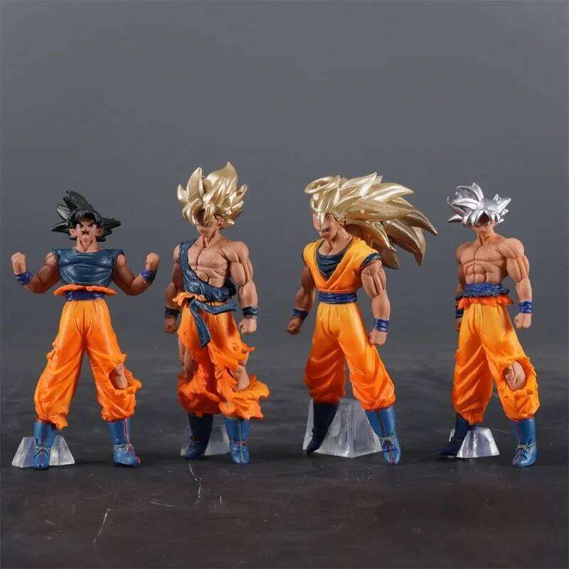 4pcs/set Dragon Ball Son Figure Super Saiyan Goku Action Figures Pvc Statue Collection Model Toys Gifts C260309-image-1096842241