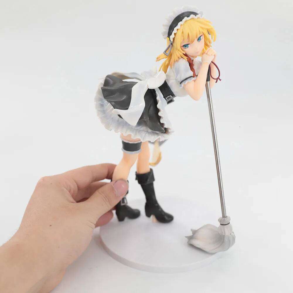22CM Anime Game Girls Frontline G36 Maid Broom Dress Up Standing Model Toy Gift Collection Action Figure PVC Boxed C260309-image-1096840379