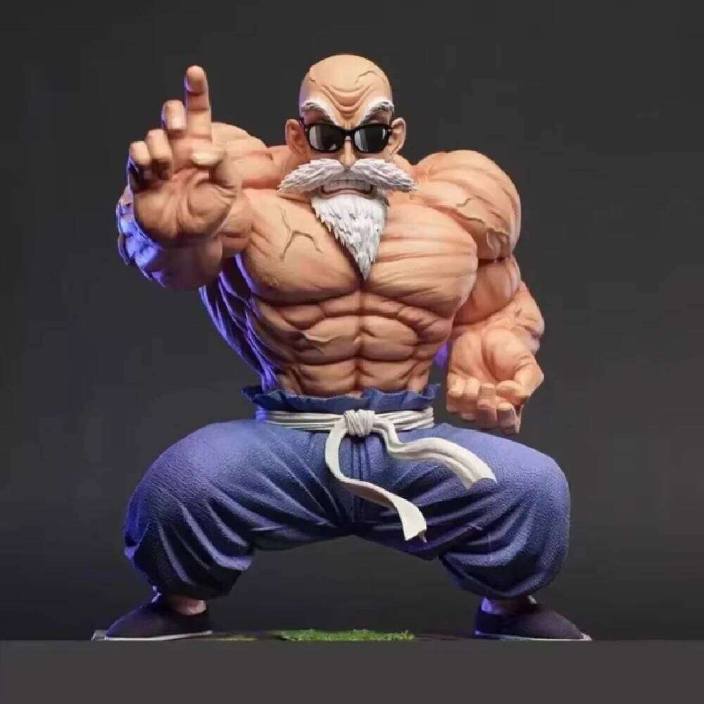 New Anime Dragon Ball Master Roshi Action Figure Muscle Strengthening Form Toys Gifts PVC Model Collectible Ornament C260309-image-1096835244