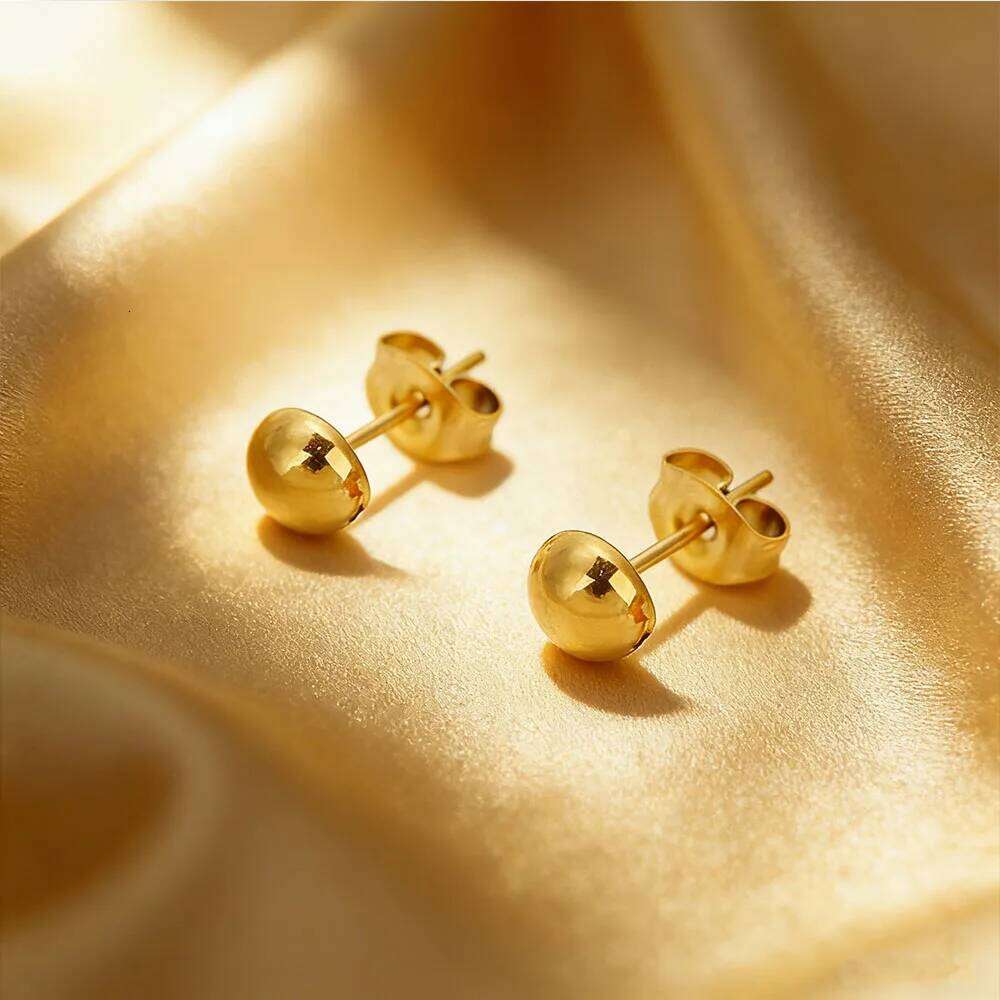2 pieces of European and American fashionable stainless steel hollow round high-end women's simple stud earrings, H260309-image-1096881929
