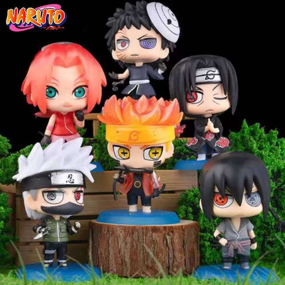 Hot 6pcs/set Naruto Shippuden Anime figure Hinata Sasuke Itachi Kakashi Obito action Figures Q Version PVCToys Dolls Kid Gift C260309-image-1096838806