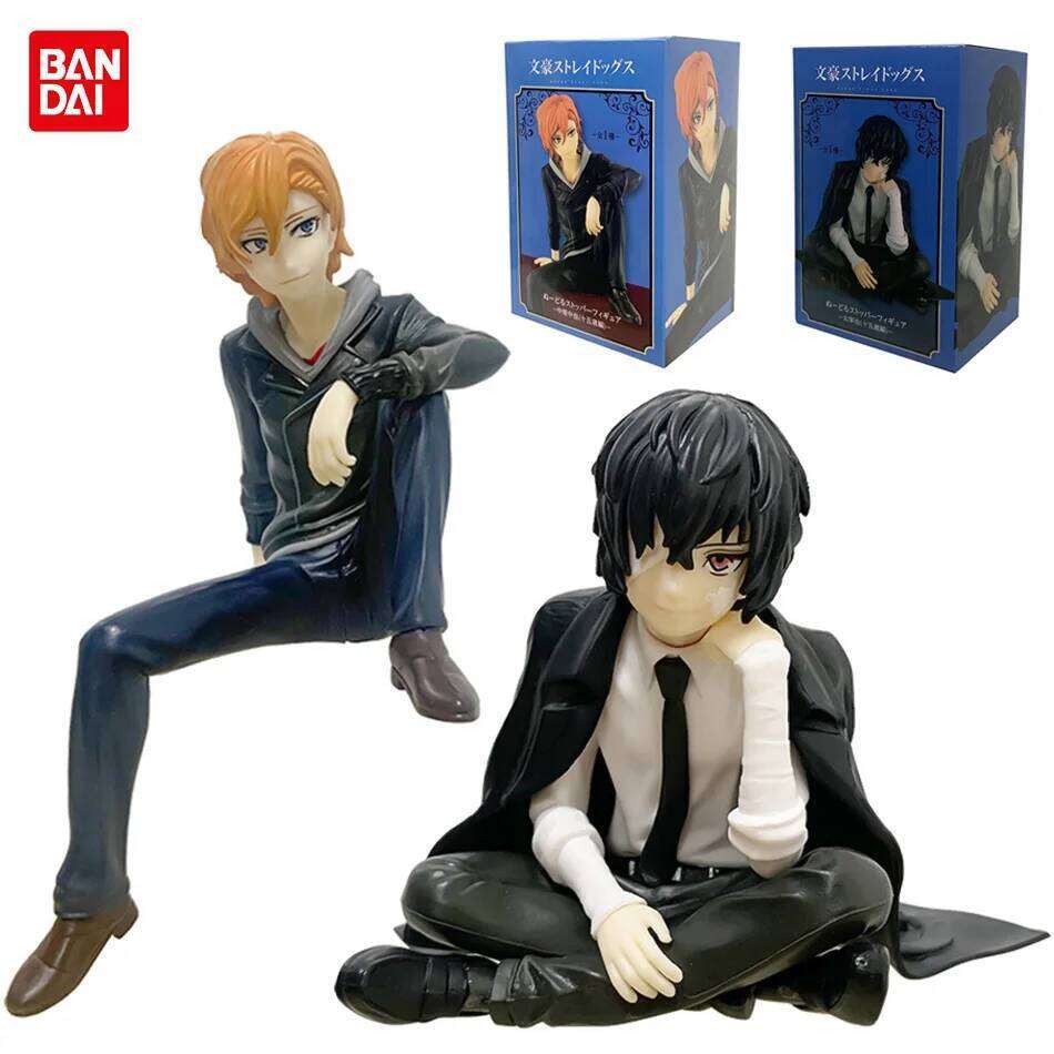 FuRyu Bungo Stray Dogs 12cm Dazai Osamu Noodles Press Figure Japanese Cartoon Figurines Collection Cute Toys C260309-image-1096842342